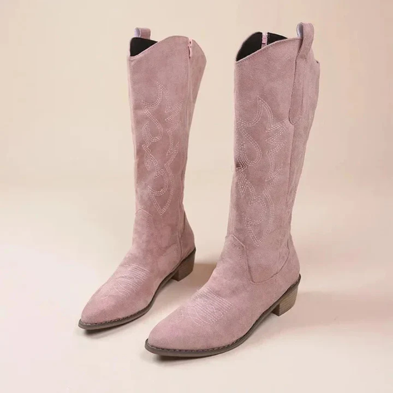 Fashionable Embroidered Women's Cowboy Boots