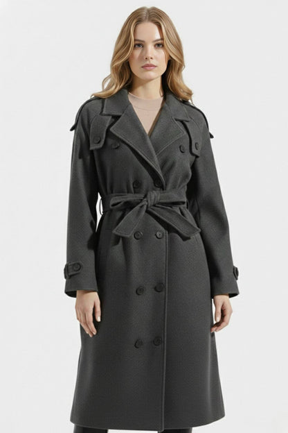 Classic Women's Double Breasted Trench Coat