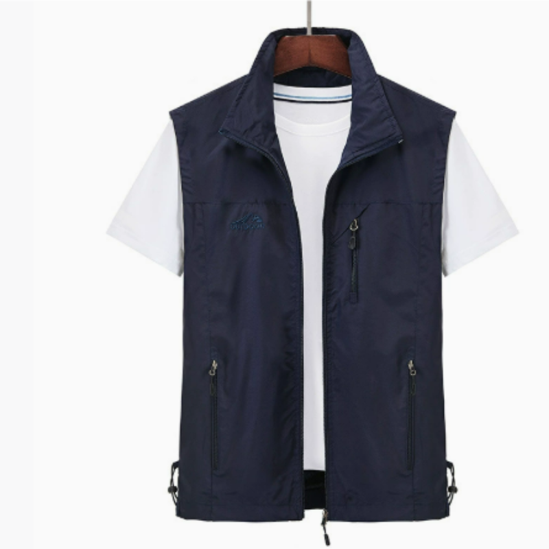 Men's Vest Jacket with Zip Pockets