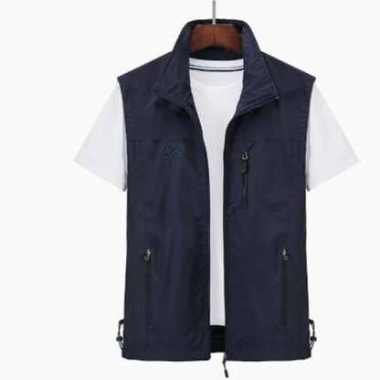 Men's Vest Jacket with Zip Pockets