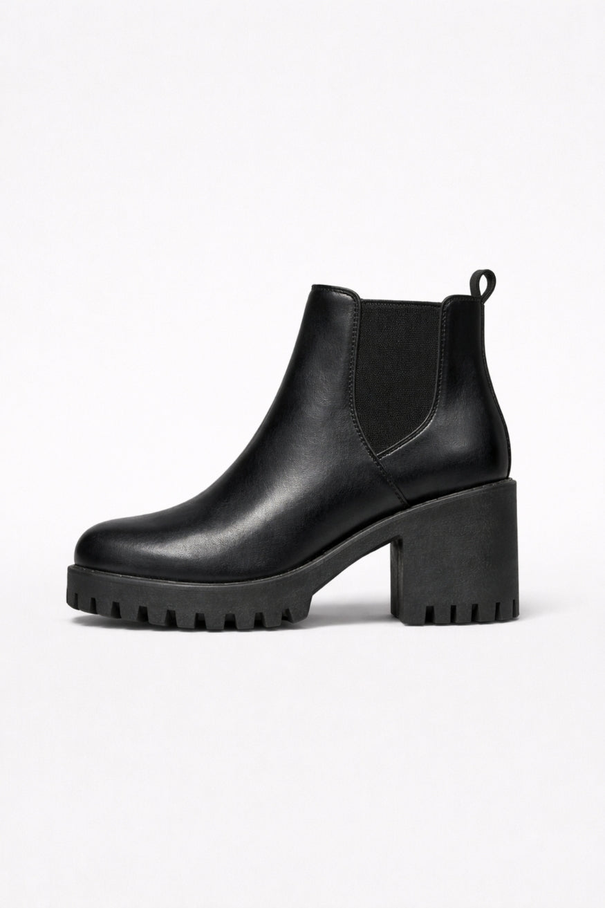 Trendy Women's Ankle Boots - High Heel Block Sole - Modish World