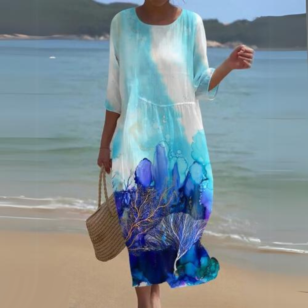 Beautiful Blossom Knee Length Dress for Ladies