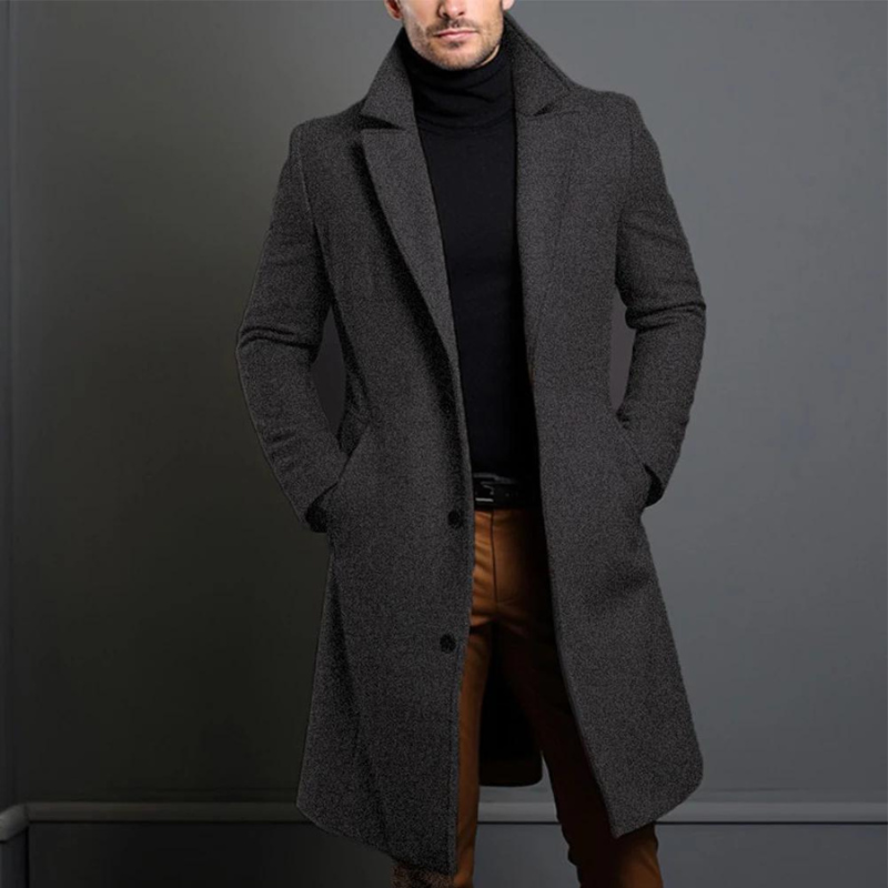 Classic Men's Long Trench Coat
