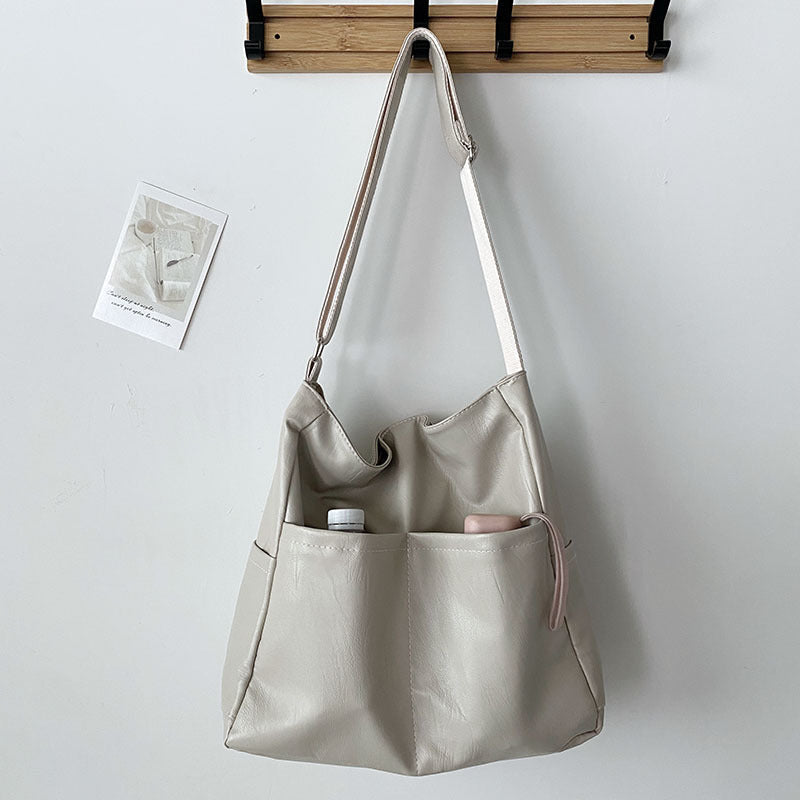 Big Vegan Leather Tote Bag