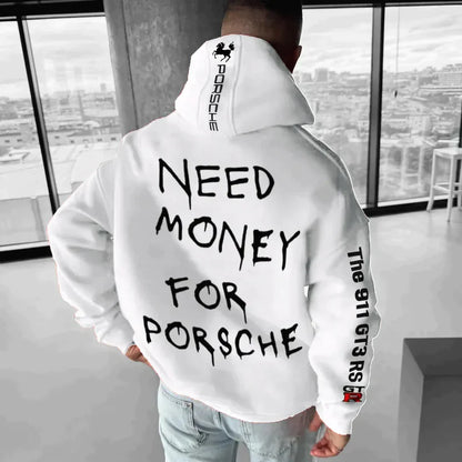 Men's Graphic Hooded Sweatshirt - Sporty Style