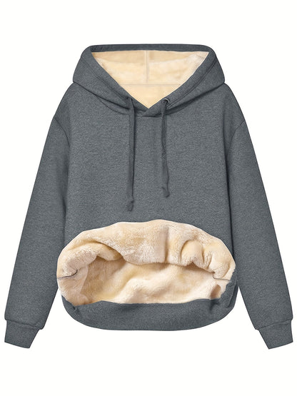 Cozy Fleece Hoodie with Adjustable Hood and Pocket