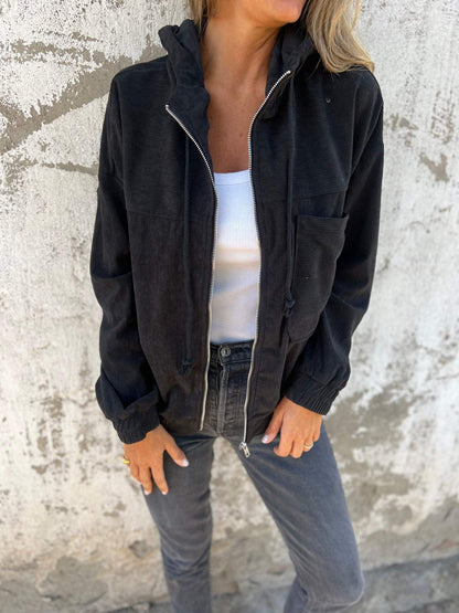 Relaxed Fit Women's Hoodie Zip Jacket