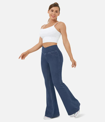 Trendy High Waist Wide Leg Jeans