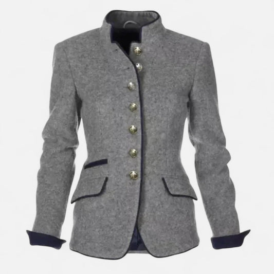 Classic Women's Wool Double Breasted Jacket - Modish World