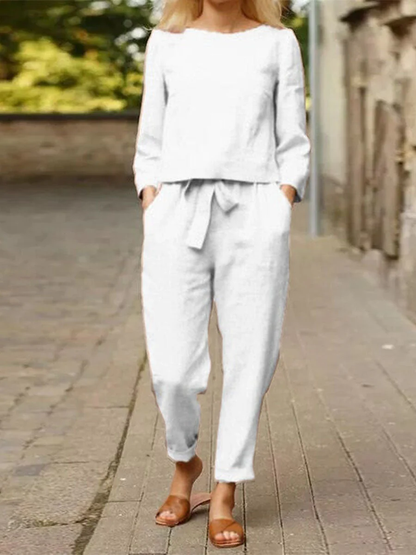 Comfortable Chic Women's Long Sleeve Pant Suit