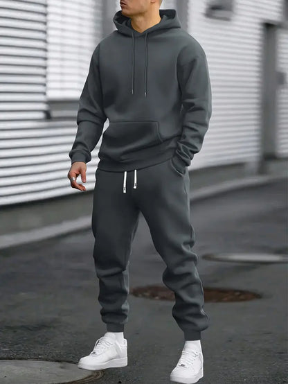 Athletic Fit Tracksuit Set - Hoodie and Running Pants