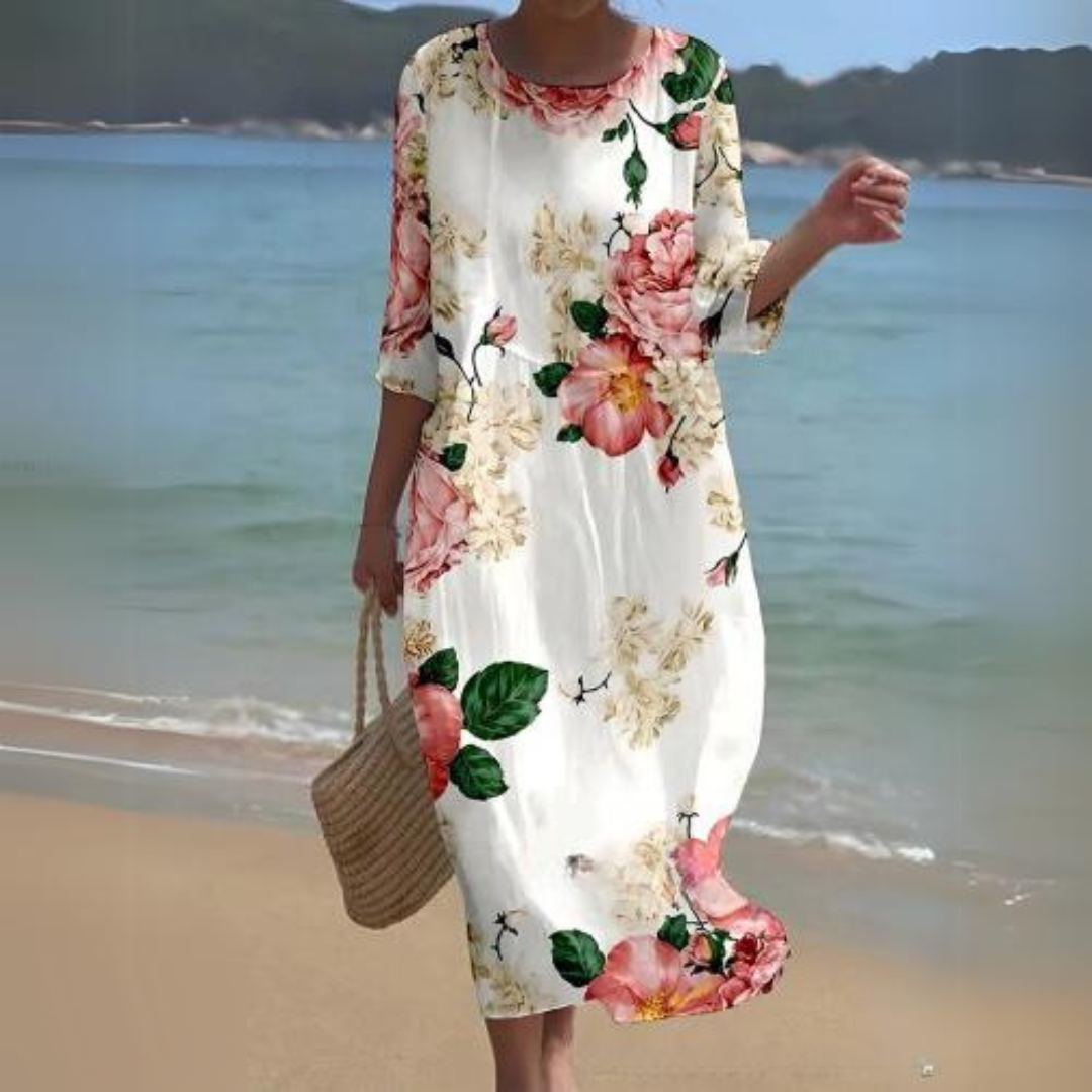 Beautiful Blossom Knee Length Dress for Ladies