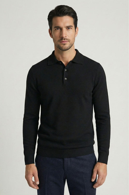 Classic Men's Knit Polo Sweater - Modish World
