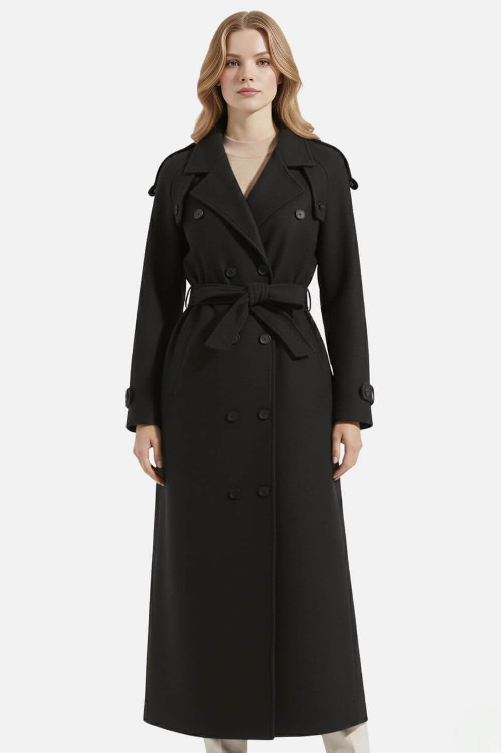 Classic Women's Double Breasted Trench Coat - Modish World