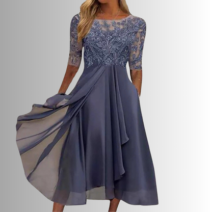 Beautiful Floral Maxi Chiffon Dress
