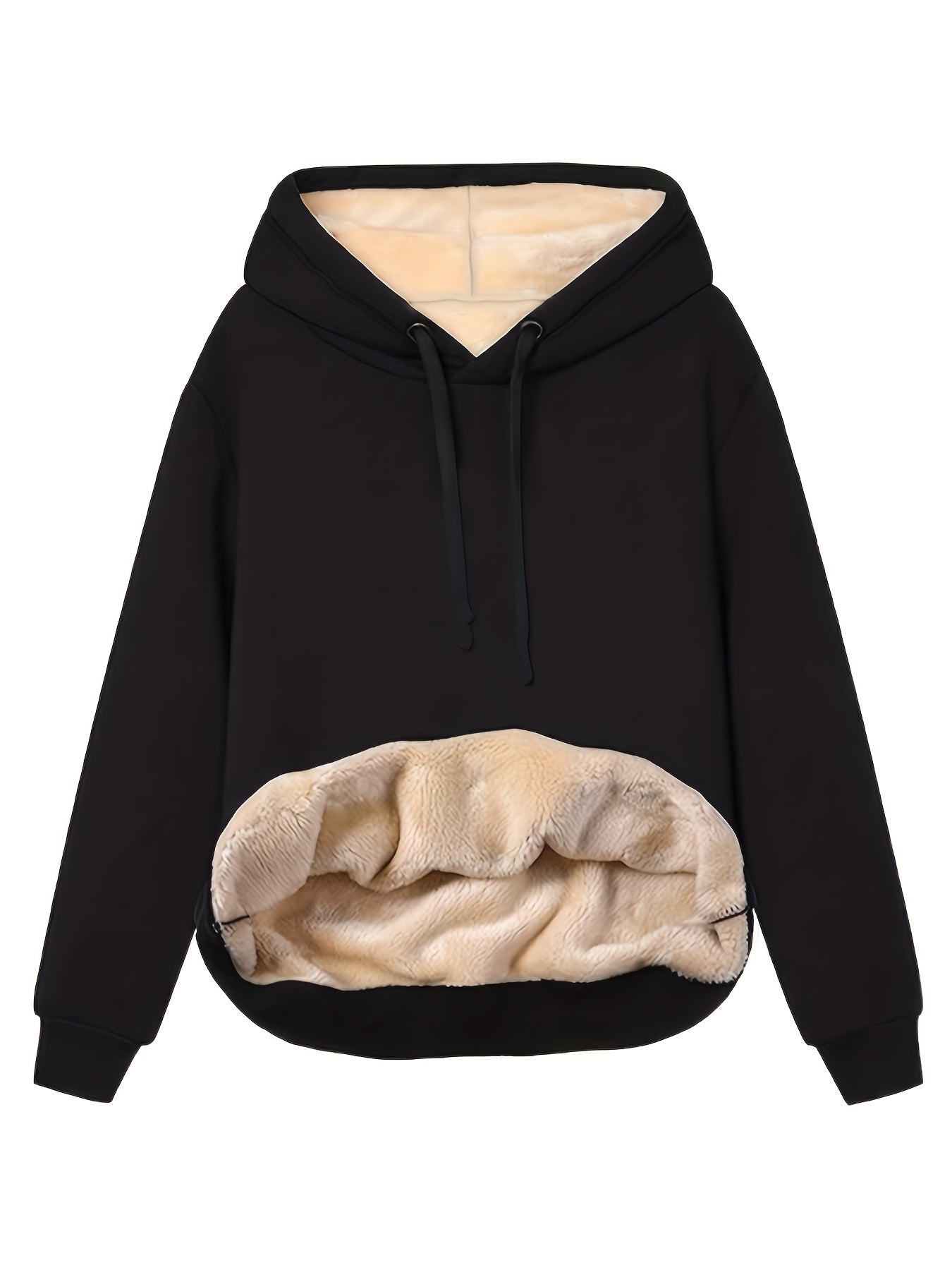 Cozy Fleece Hoodie with Adjustable Hood and Pocket - ModishWorld