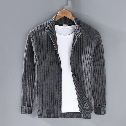 Stylish Men's Crew Neck Cardigan Sweater