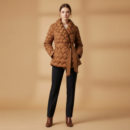 Ladies Warm Trench Coat with Pockets