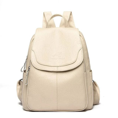 Durable Leather Ladies Travel Backpack