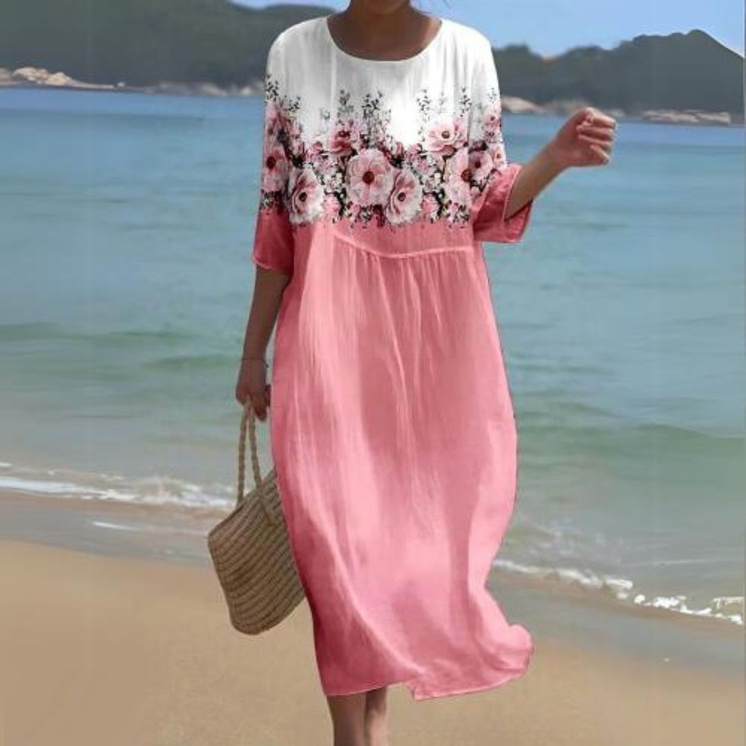 Beautiful Blossom Knee Length Dress for Ladies