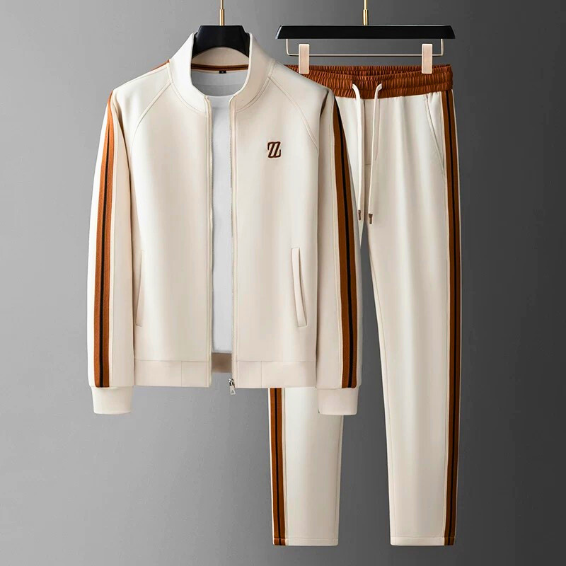Men's Fashionable 2 Piece Athletic Tracksuit Set