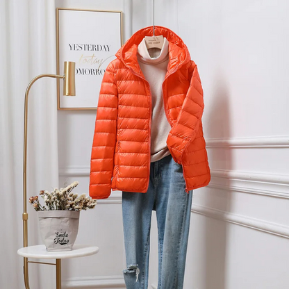 Warm Women's Down Hooded Coat