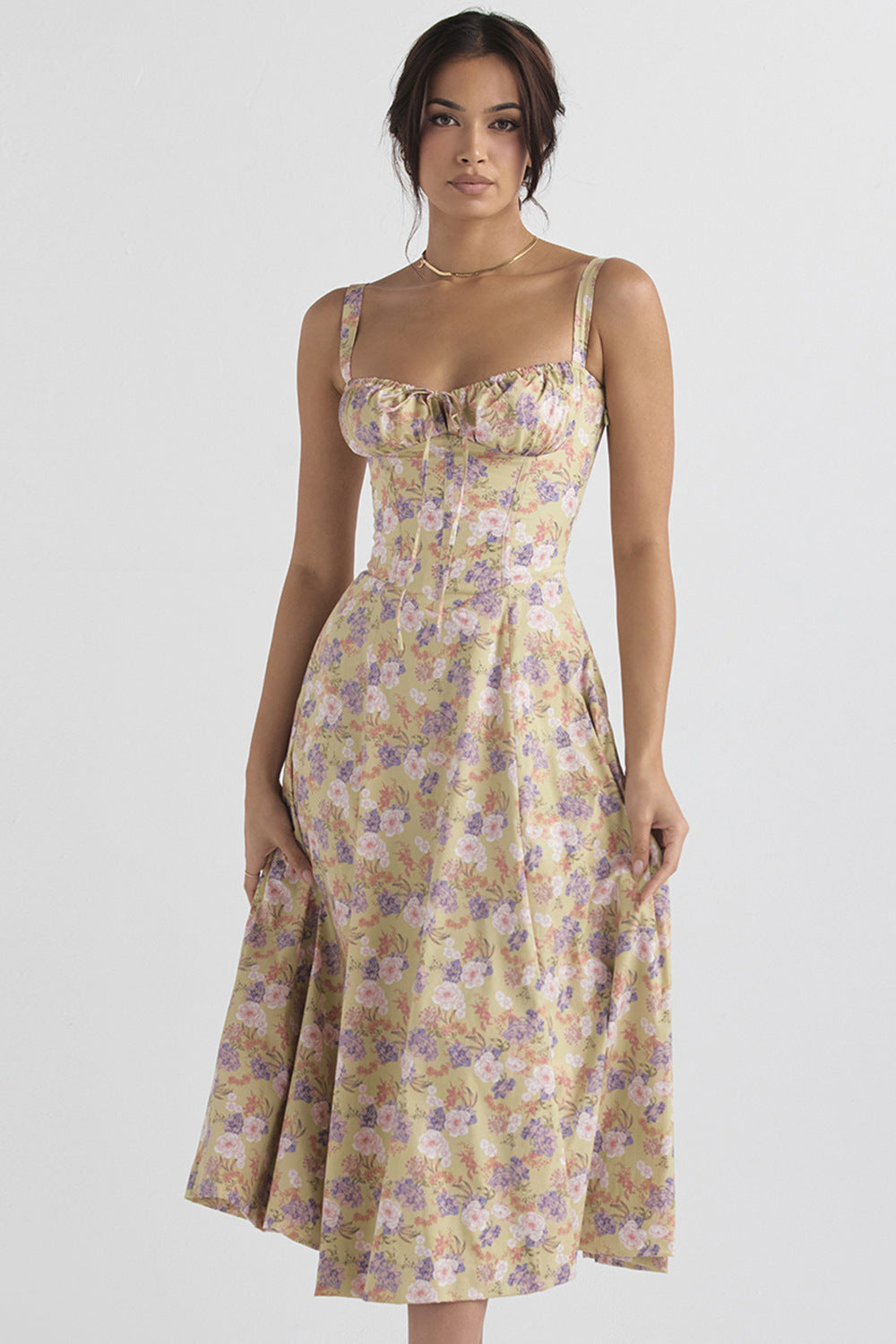 Beautiful Floral Garden Party Dress