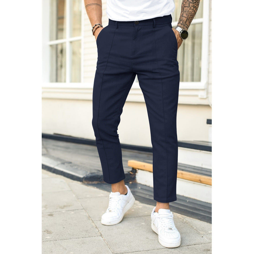 Men's Classic Fit Chino Pants - Office Wear Trousers