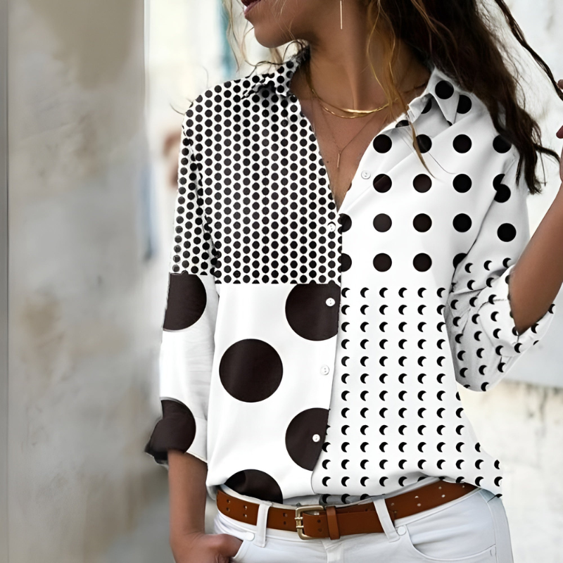 Ladies' Chic Floral Blouse - Lightweight Everyday Shirt