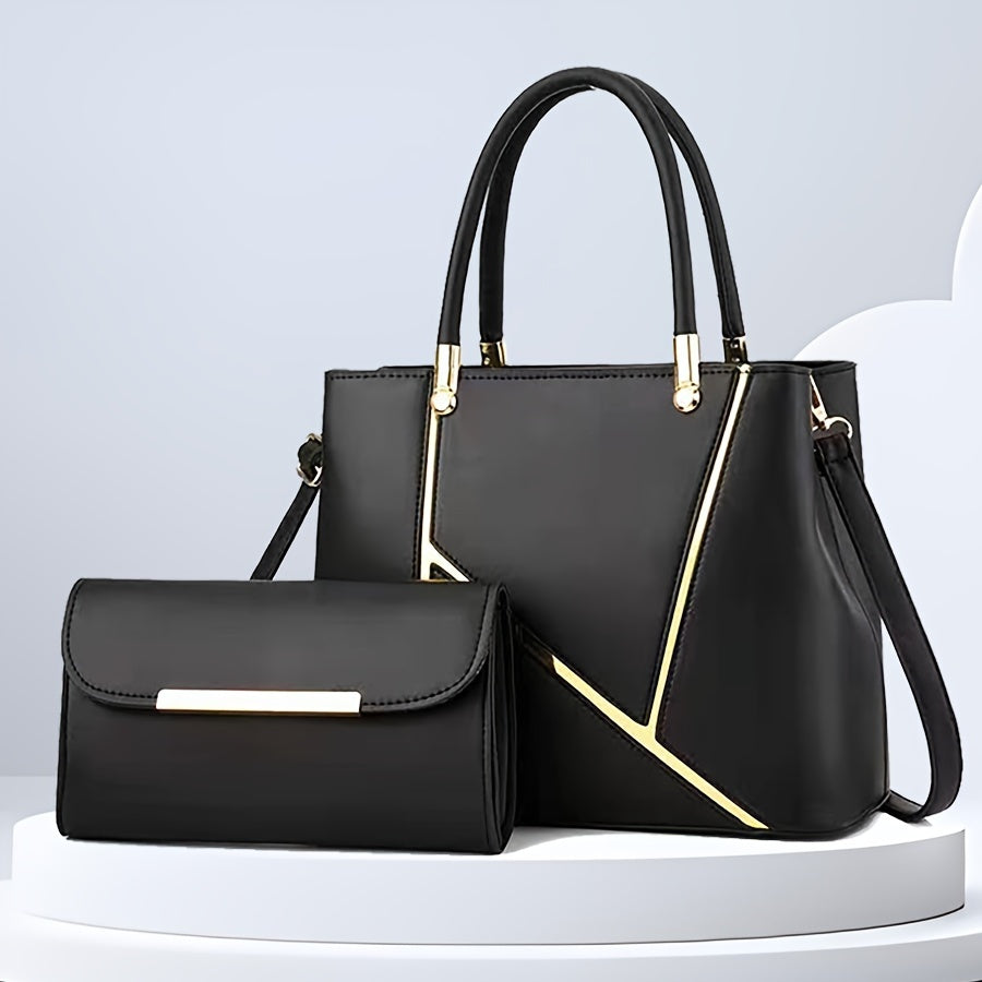Fashionable 2-In-1 Tote And Clutch Bag Set - ModishWorld