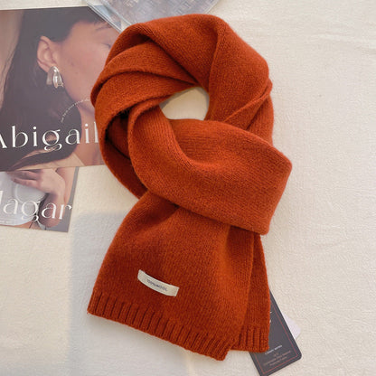 Soft Unisex Scarf with Textured Ribbed Trim