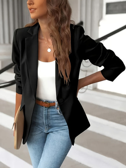 Women's Classic Fit Blazer with Peak Lapel