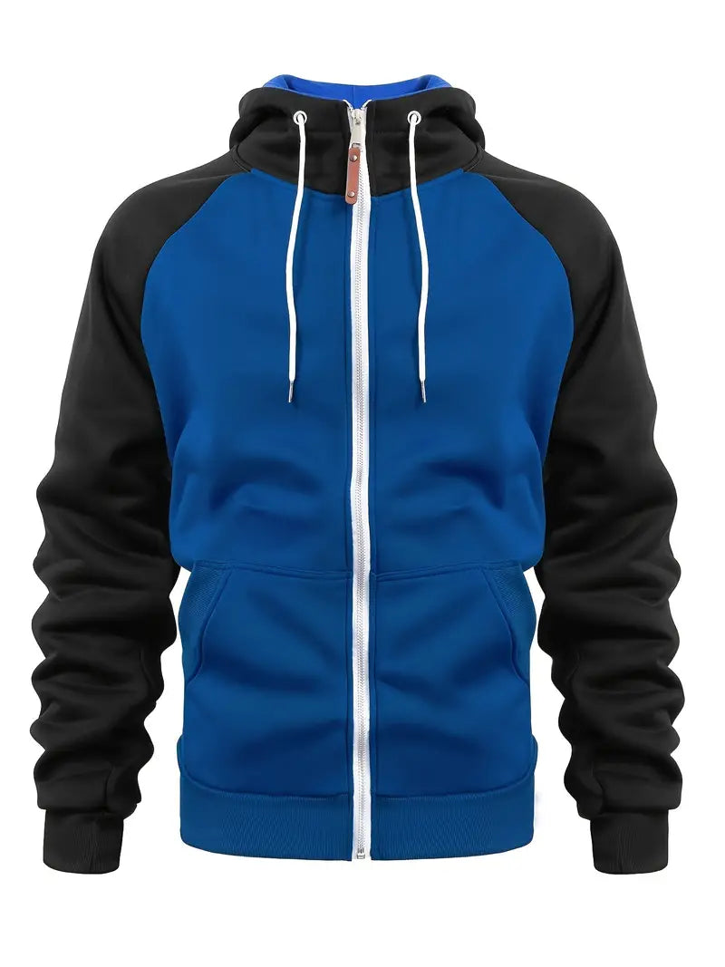 Relaxed Fit Mens Zip Up Hooded Jacket