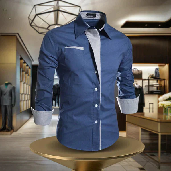Stylish Classic Fit Mens Long Sleeve Shirt - ModishWorld