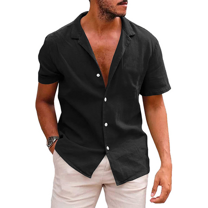 Relaxed Fit Mens Short Sleeve Dress Shirt - ModishWorld