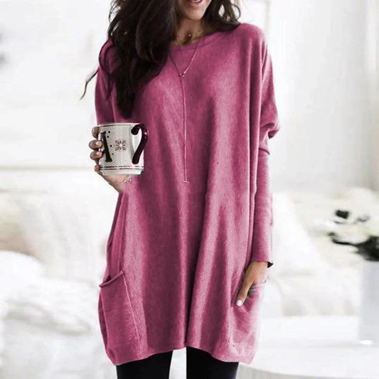 Warm Ladies Cozy Winter Sweater Dress - ModishWorld