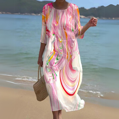 Beautiful Blossom Knee Length Dress for Ladies