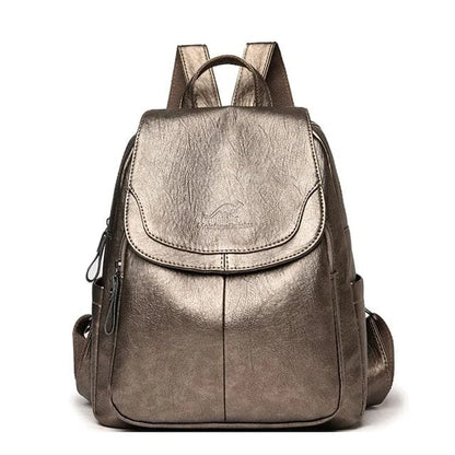 Durable Leather Ladies Travel Backpack - ModishWorld