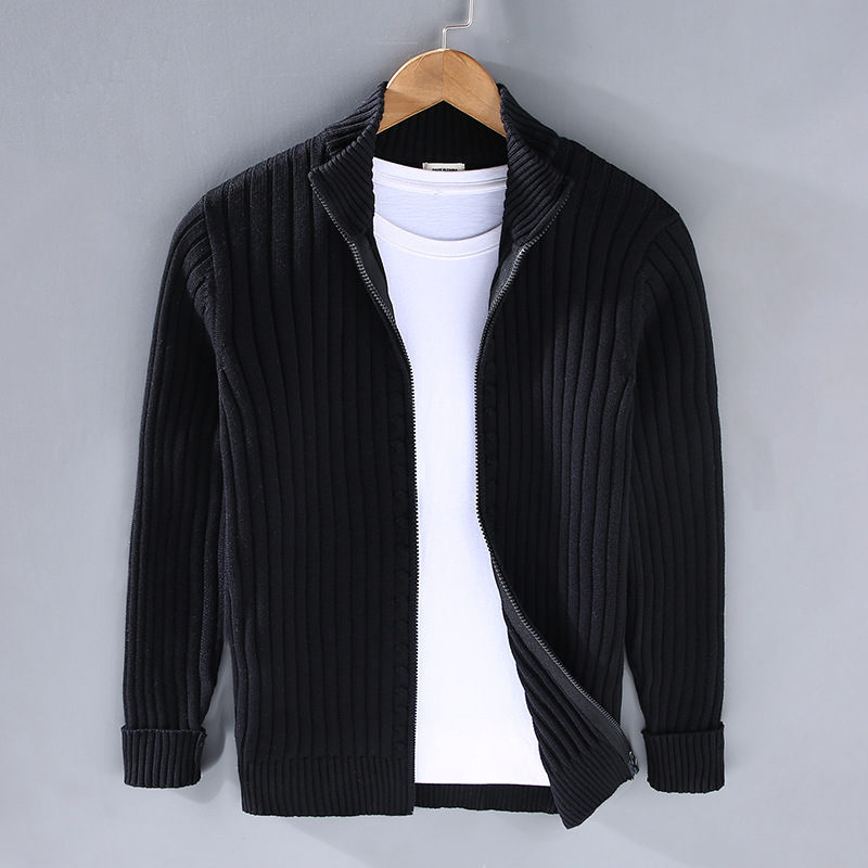 Stylish Men's Crew Neck Cardigan Sweater