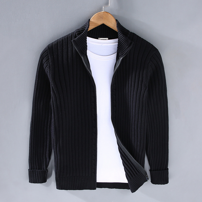 Stylish Men's Crew Neck Cardigan Sweater