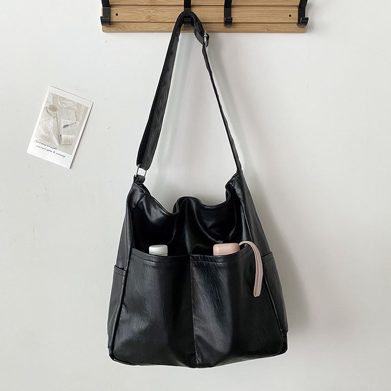 Big Vegan Leather Tote Bag