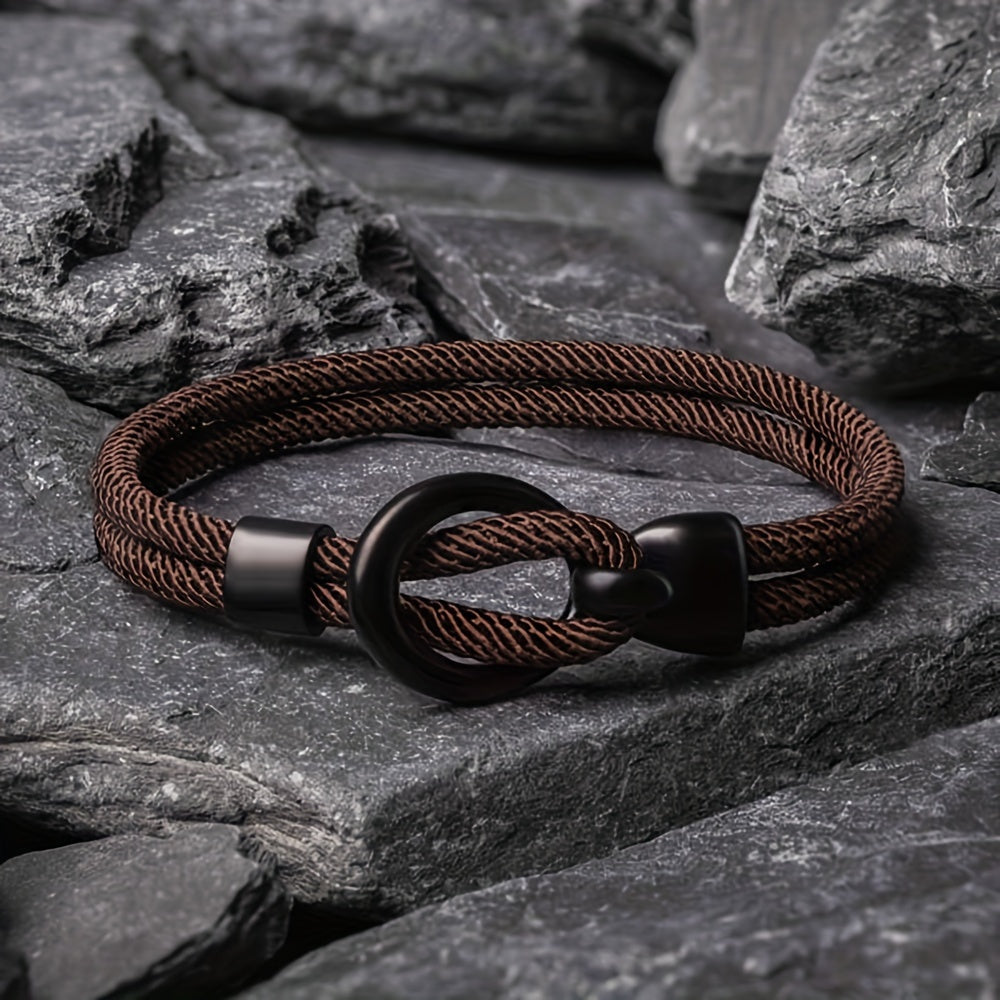 Unique Braided Leather Men's Wristband