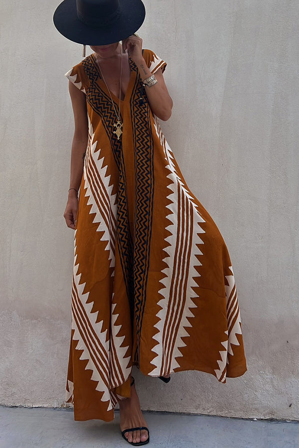 Boho Chic Long Sundress for Ladies - ModishWorld