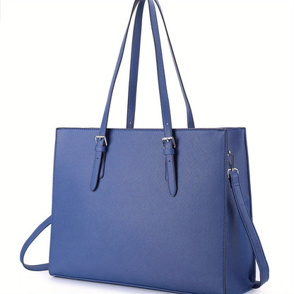 Classic Ladies Leather Laptop Handbag - Simple and Chic