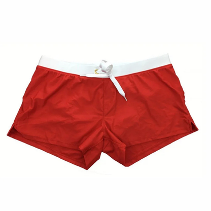 Men's Water Resistant Athletic Swim Trunks - Elastic Waist Beach Shorts