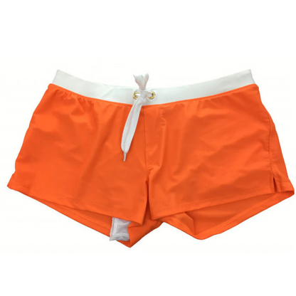 Men's Water Resistant Athletic Swim Trunks - Elastic Waist Beach Shorts