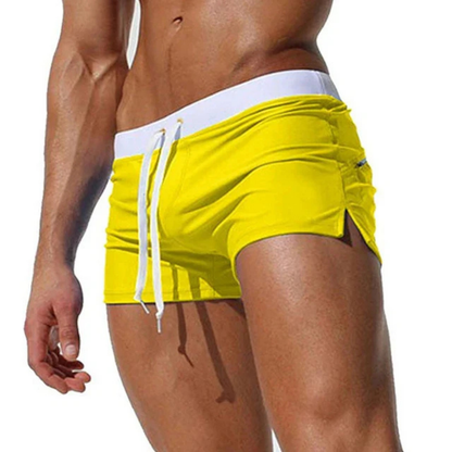 Men's Water Resistant Athletic Swim Trunks - Elastic Waist Beach Shorts - ModishWorld
