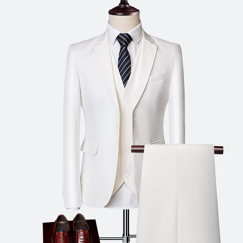 Classic Tailored 3-Piece Groom Suit Set for Men