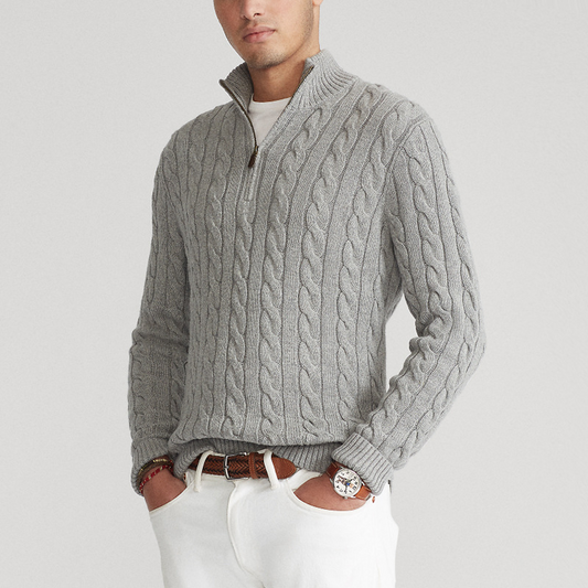 Classic Luxury Mens Half Zip Sweater - ModishWorld