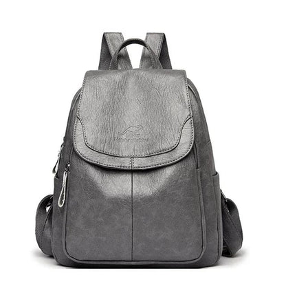 Durable Leather Ladies Travel Backpack